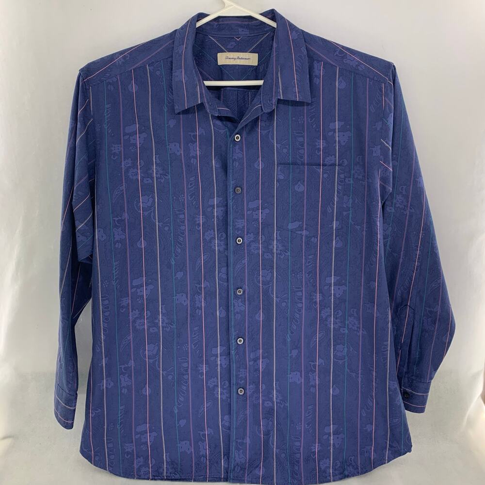 Tommy Bahama Men's Tropical Print Casual Button Down Shirt Size XL